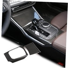 Car Center Console Gear Shift Panel Cover Trim ABS Plastic Carbon Fiber