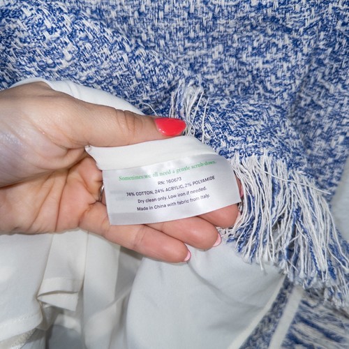 Neu MM LaFleur Lapis blau & elfenbein Baumwolle Boucle The Lindsay Kleid Größe 2 - Bild 8 von 9