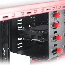 5.25" to 3.5" 2.5" SSD HDD Tray Bay Holder 8cm Fan Adapter for Components