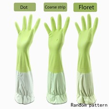 Dishes Washing Waterproof Household Gloves Rubber gloves Kitchen Long Sleeve