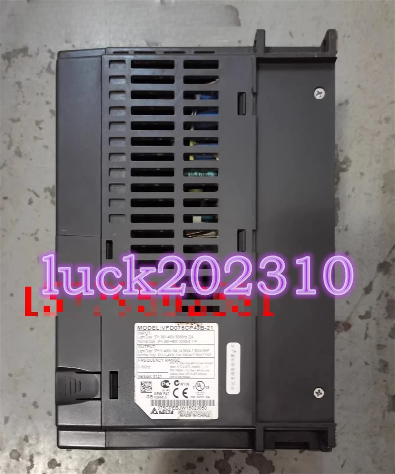 1PC used inverter VFD-CP2000 series VFD075CP43B-21 380V 7.5KW #YY - Image 2 of 2