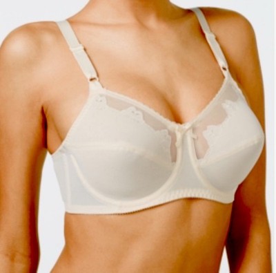 Bali Women's Flower Bali Underwire Comfort Support Bra Ivory Size 38C, MSRP $44