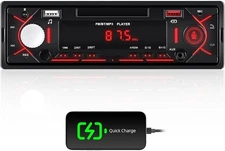 Single Din Bluetooth Multimedia Car Stereo Radio,Car Audio MP3 Player Support Ha