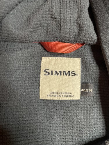 Simms Coldweather Hoody Moss Green Buffalo Plaid Hoodie Button Up Insulated XXL - Picture 12 of 16