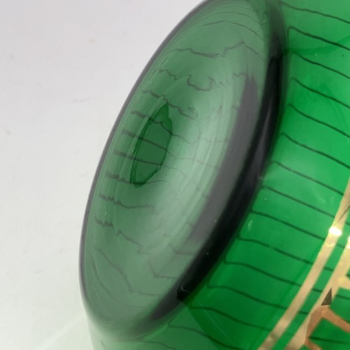 Gorgeous Art Deco Emerald Green W/ Gold Gilt Vase Rare - Picture 4 of 6