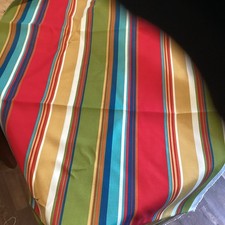 4 Yds Richloom Solarium Covert Stripe Fiesta 54" Wide 100 Polyester Outdoor