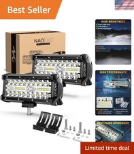 7 Inch Led Light Bar 240w 24000lm Led Podsoff Roadfogdriving Lights With...