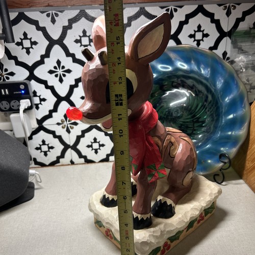 Jim Shore Enesco Giant Sitting Rudolph Lite Up Nose Works Rare 16"x12"x7" 🦌🎄 - Bild 13 von 16
