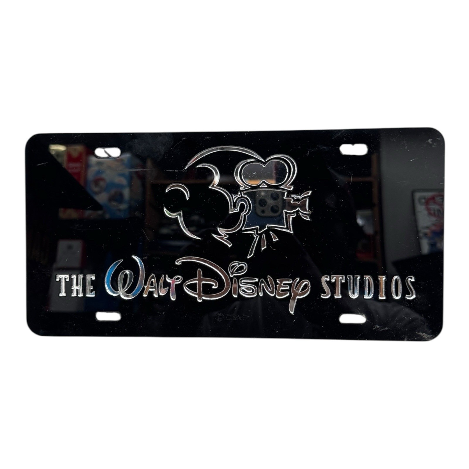 Disney World Studios License Plate Laser Art Mirror Collection