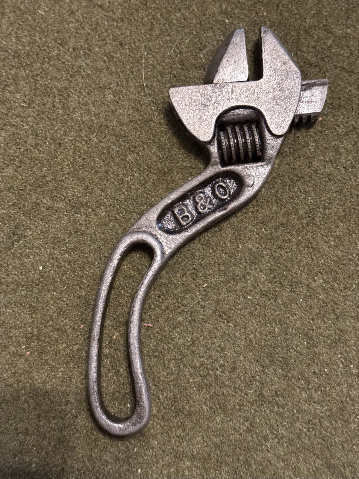 Vintage Small S Curved Adjustable Wrench Bemis & Call USA 🇺🇸 Nice!