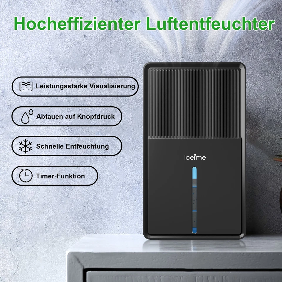 3L Luftentfeuchter Elektrisch Raumentfeuchter 25m² Luftentfeuchtungsgerät Zimmer