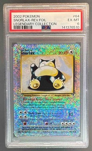 2002 Pokemon Legendary 64 Snorlax Reverse Holo PSA 6 141376510