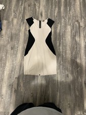Express Women's Sleeveless Maxi Dr Hi/Low Size 6 Black And Tan