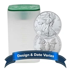 Roll of 20 - $1 American Silver Eagle 1 oz Random Year BU