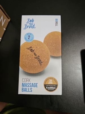 Bob and Brad 2PCS Cork Massage Balls Physical Massage Lacrosse Ball Set for Yoga