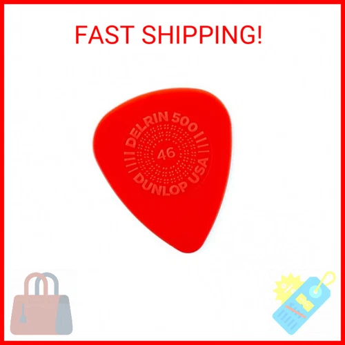 Jim Dunlop Delrin 500 Prime Grip .46mm Guitar Picks (450P.46)
