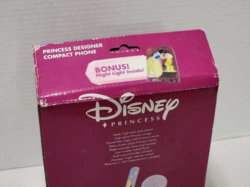 Disney Princess Designer Compact Phone w/ Bonus Night Light 2004 NEW OLD STOCK - Picture 13 of 20