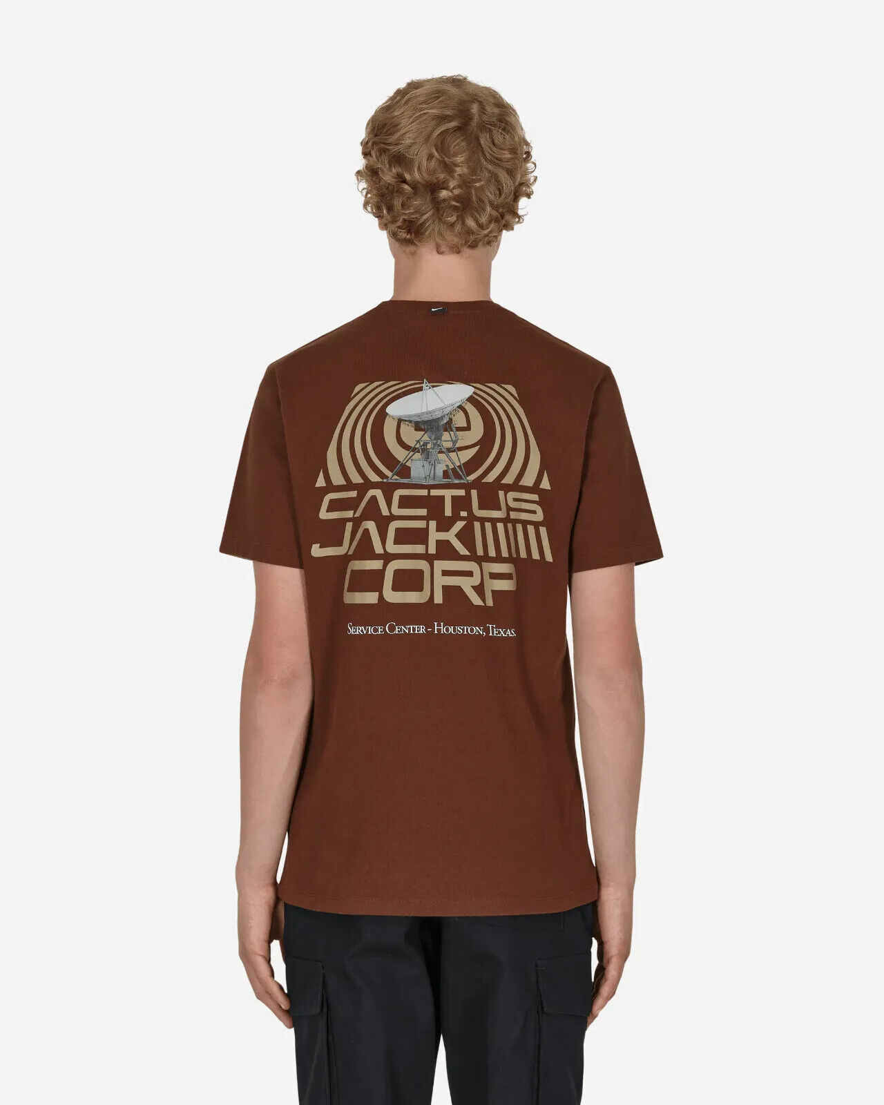 Nike X Travis Scott Cactus Jack NRG BH Corp Tee Cotton T-Shirt Brown L Men's