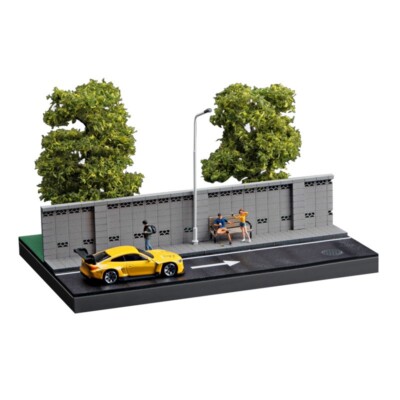 Diorama 1:64 Car Parking Lot Model LED Lighting City Street Garage