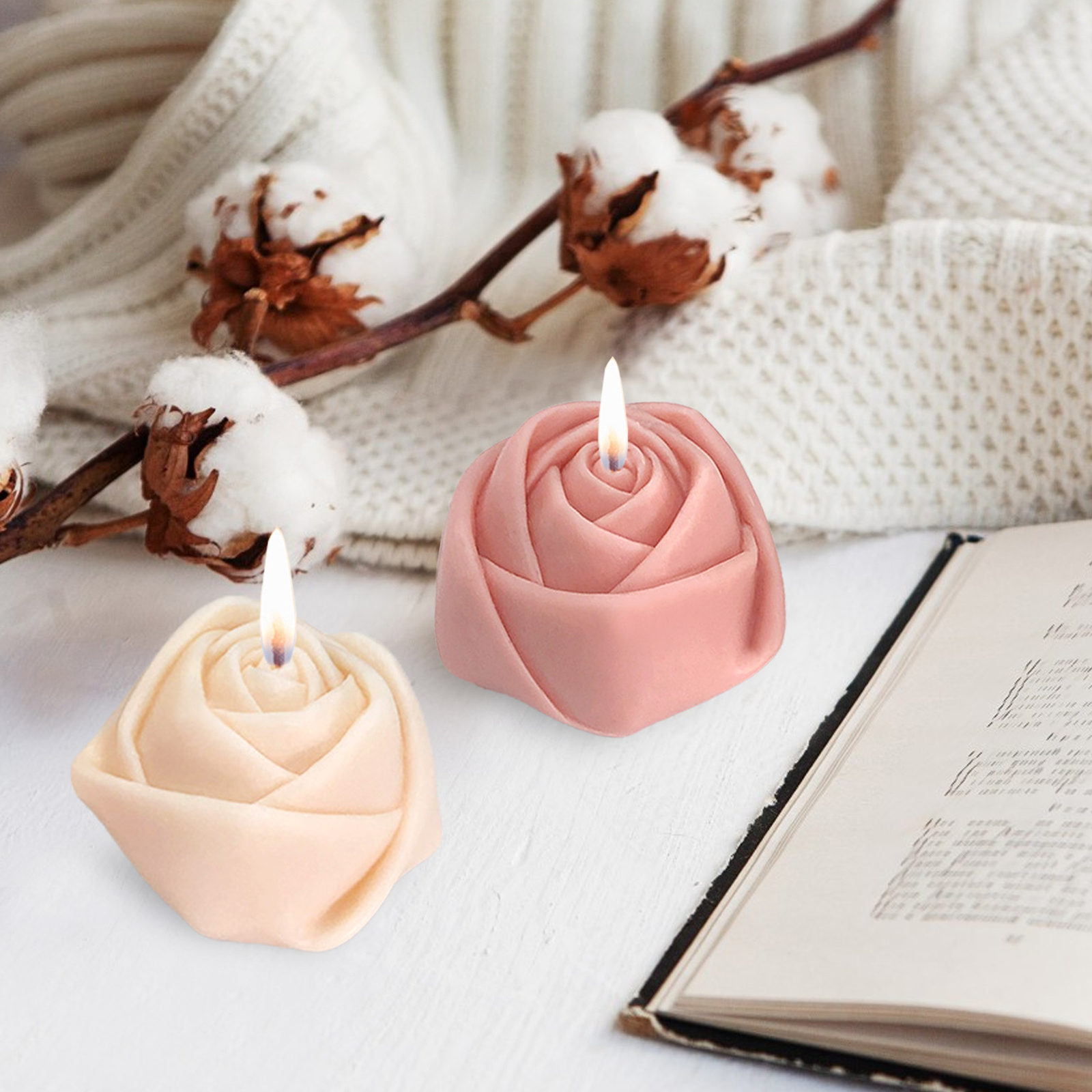 Rose Mold Silicone Cake Chocolate Mold Rose Candle Molds Wedding Cake