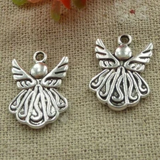 Free Ship 100 pcs tibetan silver angel charms 21X15mm L-3386