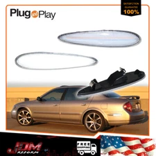 For 2000-2003 Nissan Maxima Clear White LED Front Bumper Side Marker Lights 2PCS