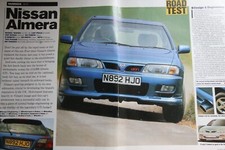 Original 1996 Autocar extracted mag road test: NISSAN ALMERA GTi 16V 2.0, No4195