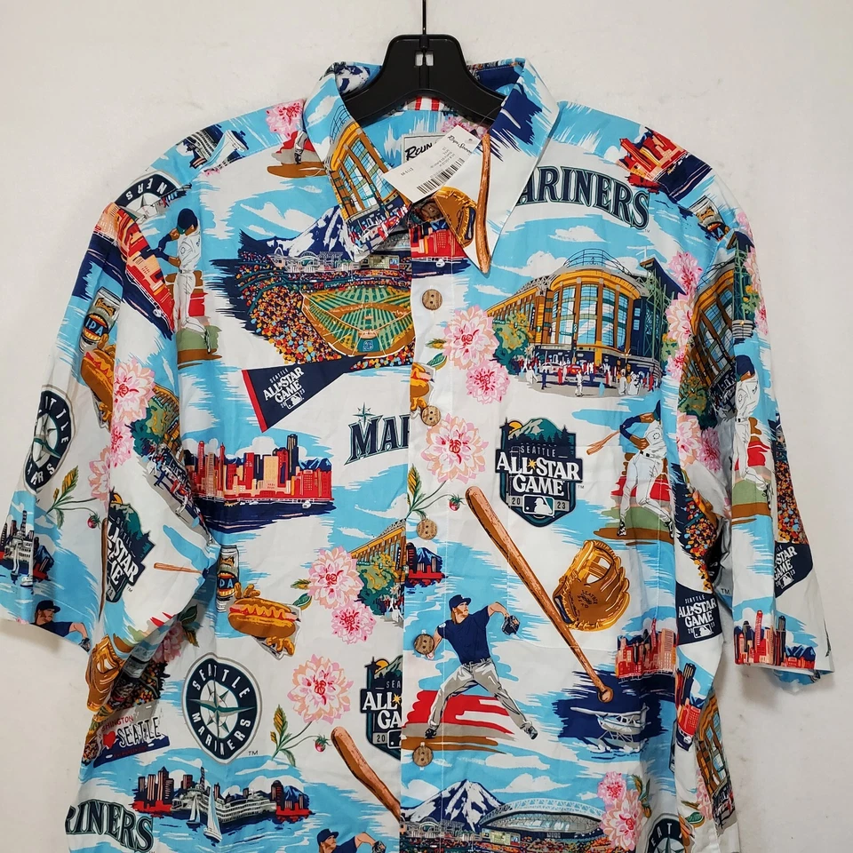 Seattle All Star Game Shirt Button Up Reyn Spooner Men's XL Short Sleeve NWT  - Image 2 of 4