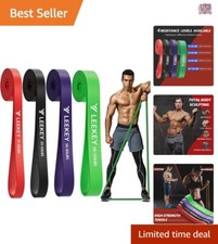 Versatile Resistance Bands Set for Home Workouts - 15-125lbs Adjustable Tension