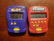 Radica Pocket Poker Draw Deuces Slots Electronic Handheld Game 1997 Working