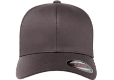 FLEXFIT TWILL CAP 6277 STRETCH FITTED HAT - DARK GREY