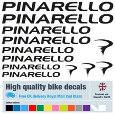 Etichette decalcomanie bici Pinarello con protezione bici omaggio (confezione 27) - 20+ colori