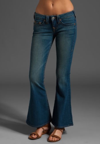 NUEVOS $198 Vaqueros True Religion Mujer Pequeña Carrie Flare Tennessee Dennim 28 x 30 - Imagen 2 de 5