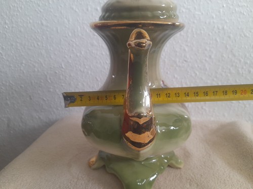 Vintage Victorian Style Large Teapot. Pheasant Scene. Gold/Green. Decorative - Picture 17 of 17