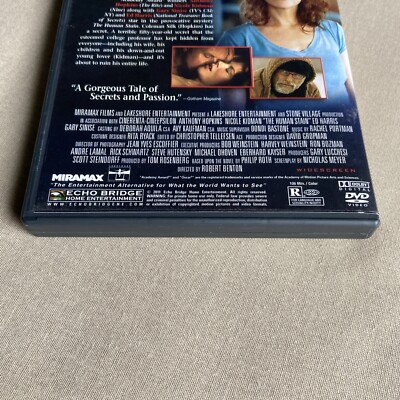 The Human Stain (DVD WS 2003) Roamce Thriller Anthony