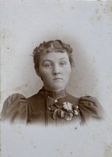 Victorian Antique Cabinet Card Photo of a Young Woman