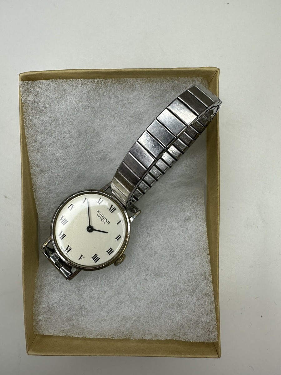 Rare Sarcar Geneve Swiss Women's Watch Titanium Tone | eBay