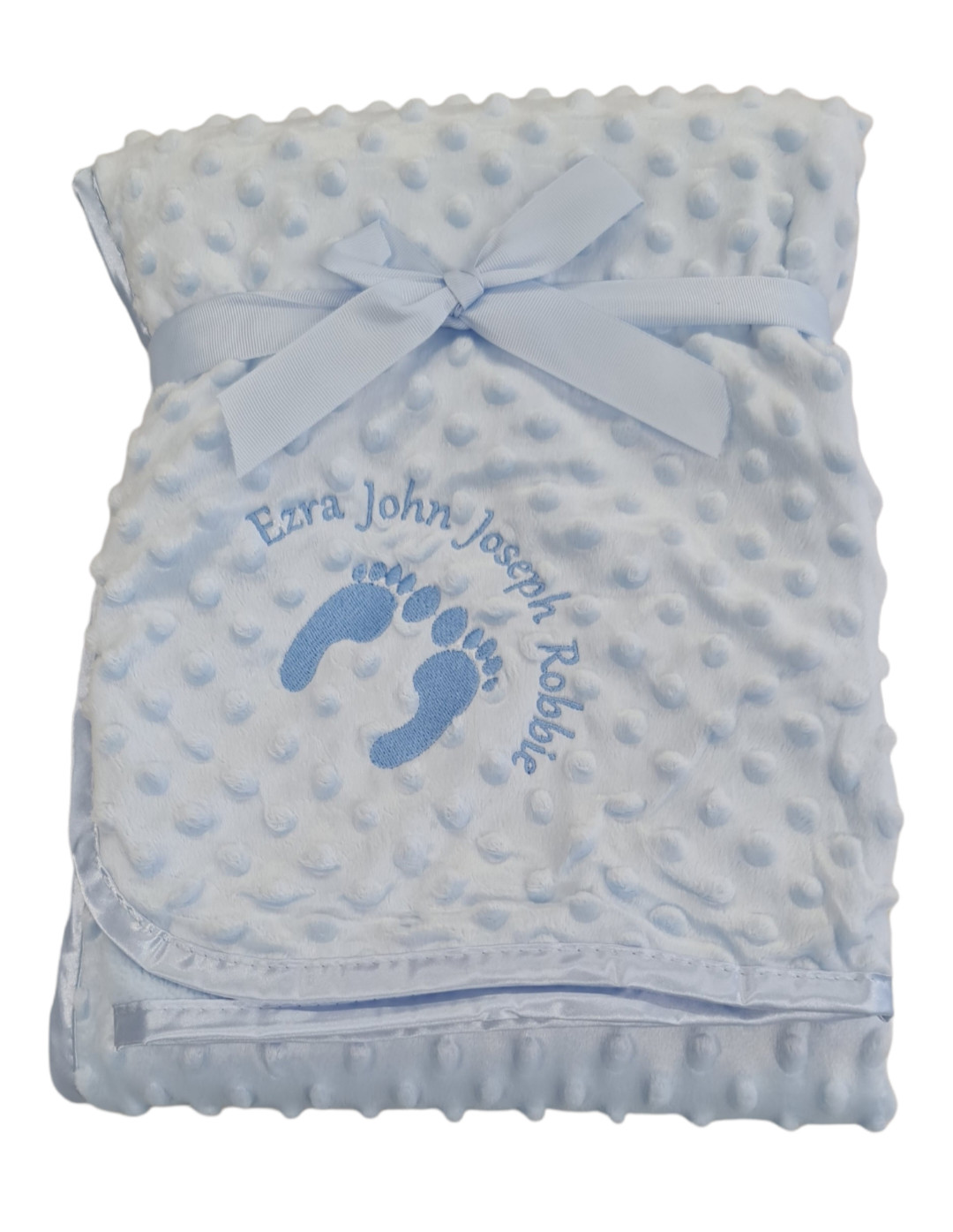 COPERTA NEONATO PERSONALIZZATA RICAMATA MORBIDA FOSSETTA REGALO NUOVA 2022 piedi