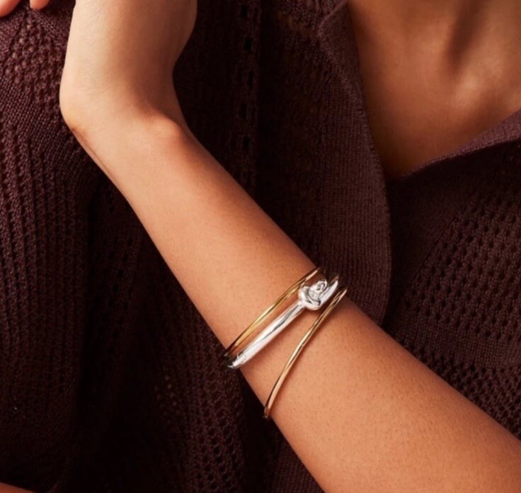 Jenny Bird Maeve Bangle in Silver 6” | eBay