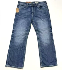 T.K. AXEL Men's Jeans Slim Boot Cut Stretch Blue 38" x 30" NWT