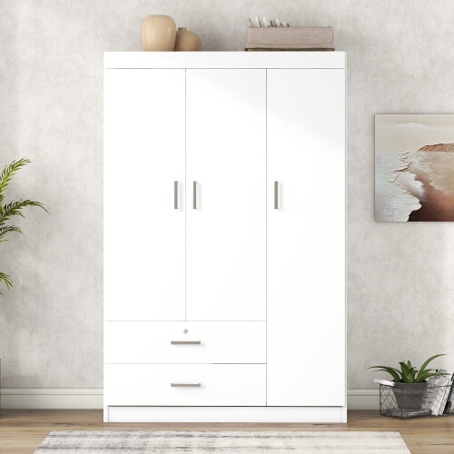3-Door Wardrobe and 2 Drawers 4-Door Wardrobe with Drawer Bedroom Furniture Sets - Picture 9 of 66