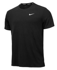 Nike Men Dri-Fit UV Miler T-Shirt Athletic Black Fitness Tee Jersey DV9316-010