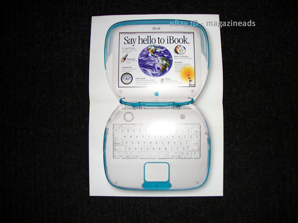 vintage APPLE iBook MAGAZINE PRINT AD 1999 THINK DIFFERENT 4
