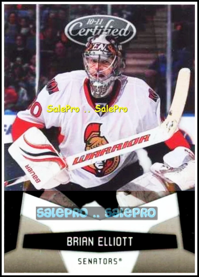 2x PANINI CERTIFIED 2010 BRIAN ELLIOT #103 NHL SEMYON VARLAMOV #147 GOALIE LOT - Image 3 of 4