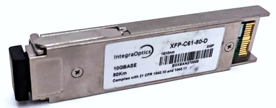 Lot of 8 Integra Optics XFP-C61-80-D SFP Transceiver Module 10GBASE 80Km SMF