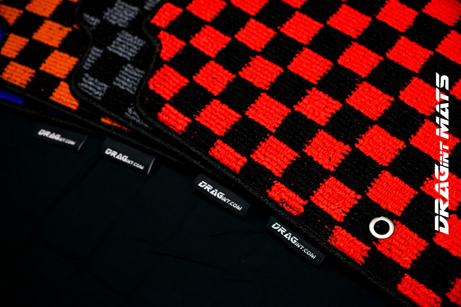 DRAGintMATS JDM Checkered Floor Mats R35 GTR Godzilla Karo Custom GTR