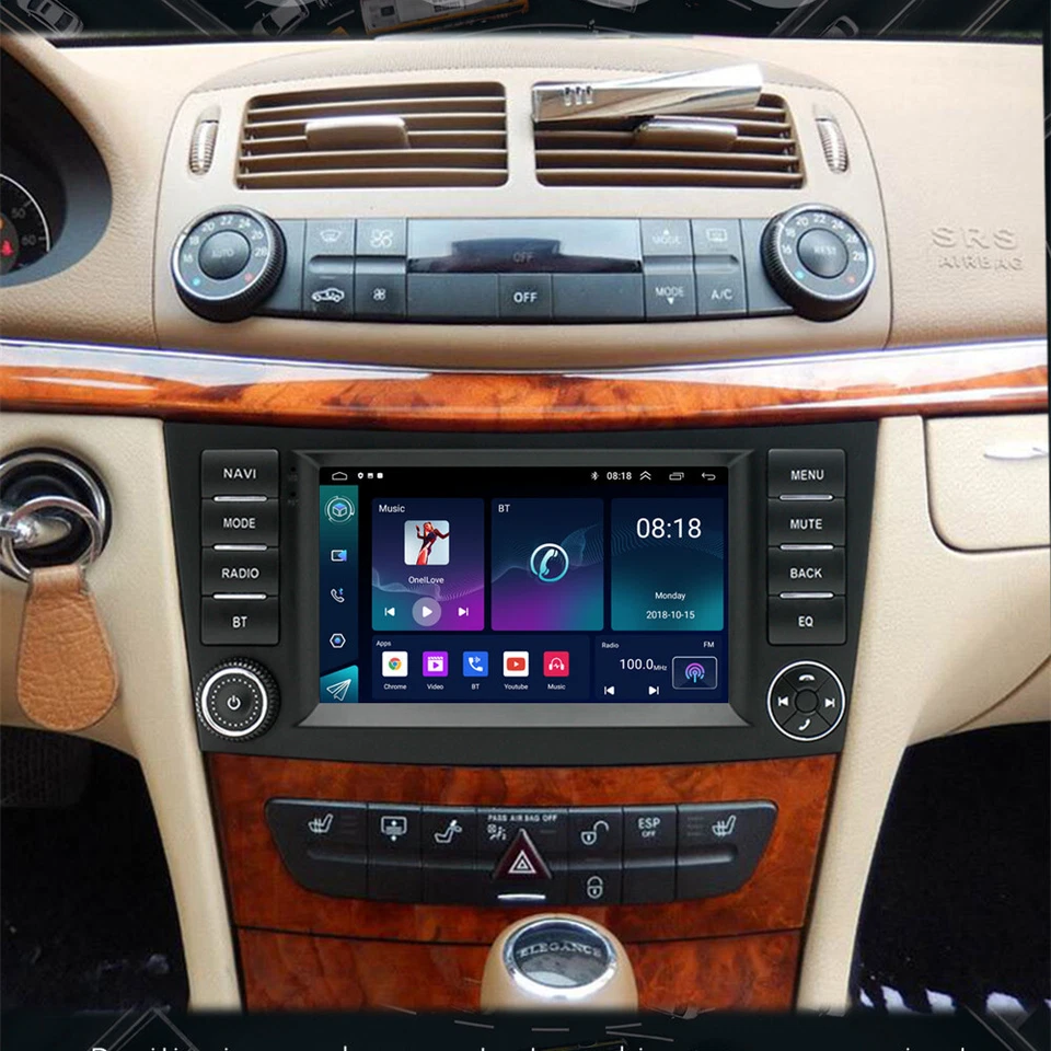 7'' Android 13 поддержка Carplay 4 + 32G автомобильное радио для Mercedes-Benz W211 W219 W463 - Изображение 2 из 4