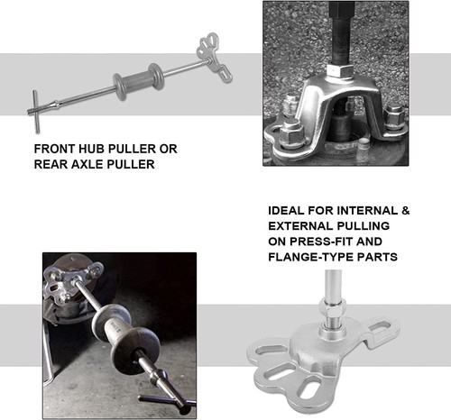 9-Way Slide Hammer Puller Kit Axle Bearing Hub Auto Set Axle Front Rear Wheel - Picture 3 of 14