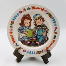 Vintage Oneida Raggedy Ann and Andy 1969 Plastic Child's Plate