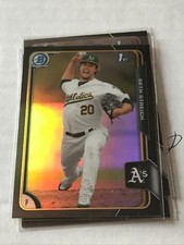 SETH STREICH 2015 BOWMAN CHROME ASIA EXCLUSIVE BLACK REFRACTOR #BCP96 A'S!